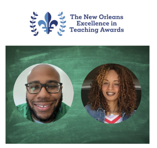 new orleans excellence in teaching awards graphic